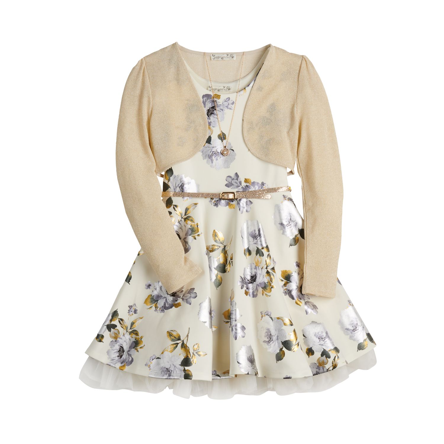 kohls girls white dresses
