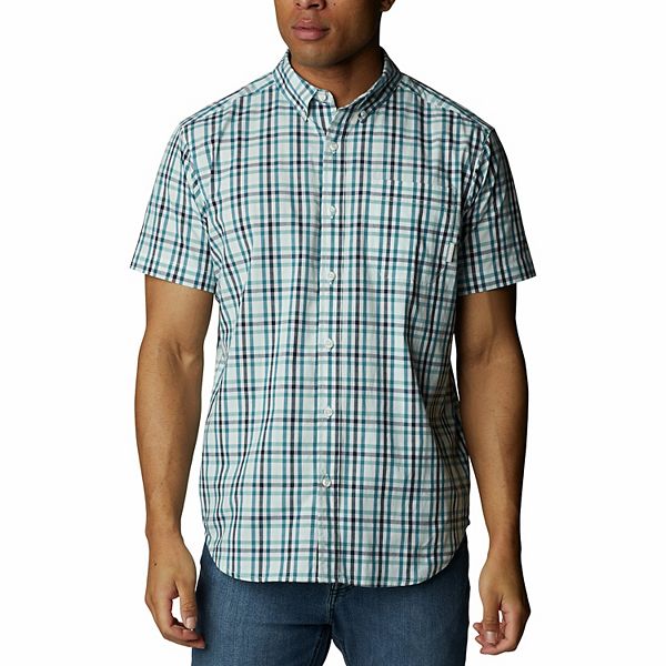 2XB Red Plaid Poplin Long Sleeve Button Down Shirt 2x NEW Men's Big & Tall 