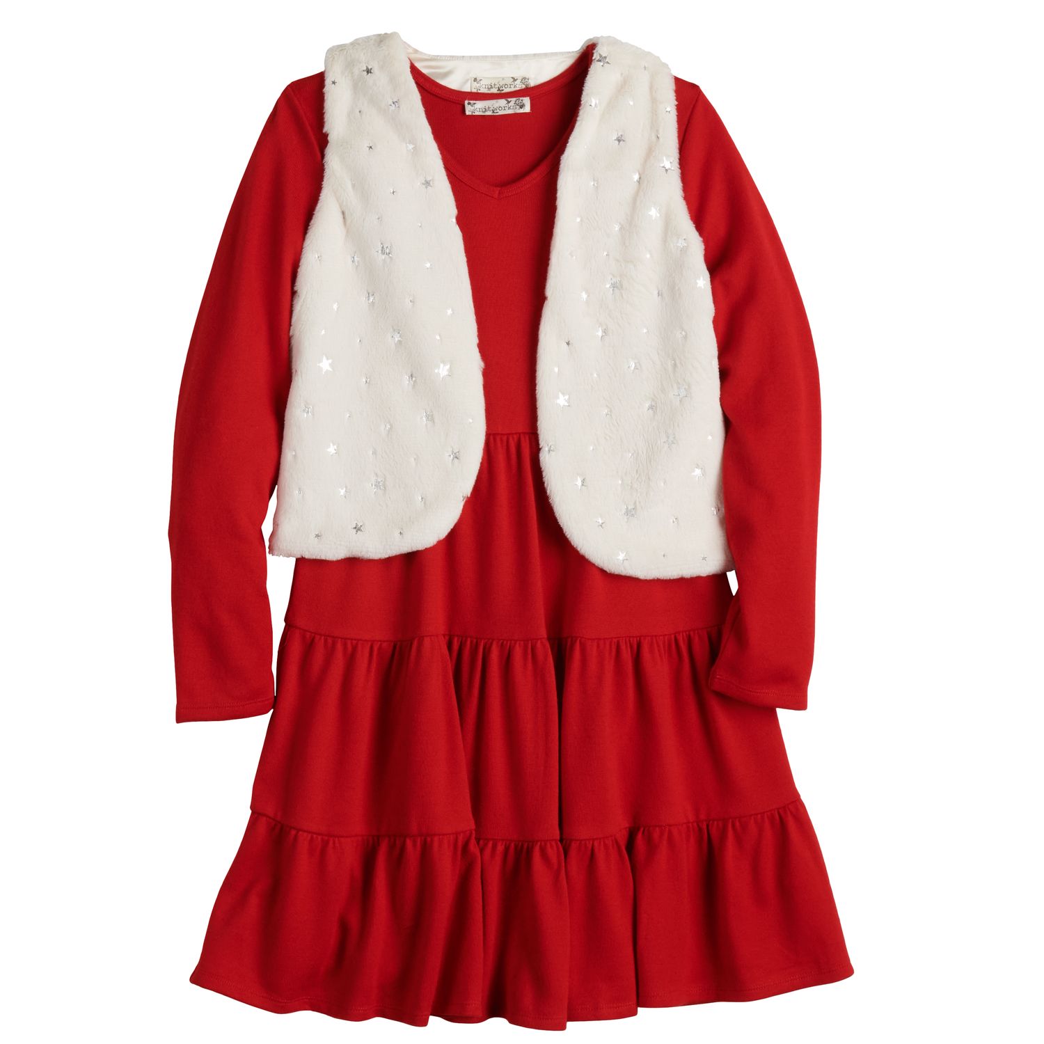 kohls girls red dress