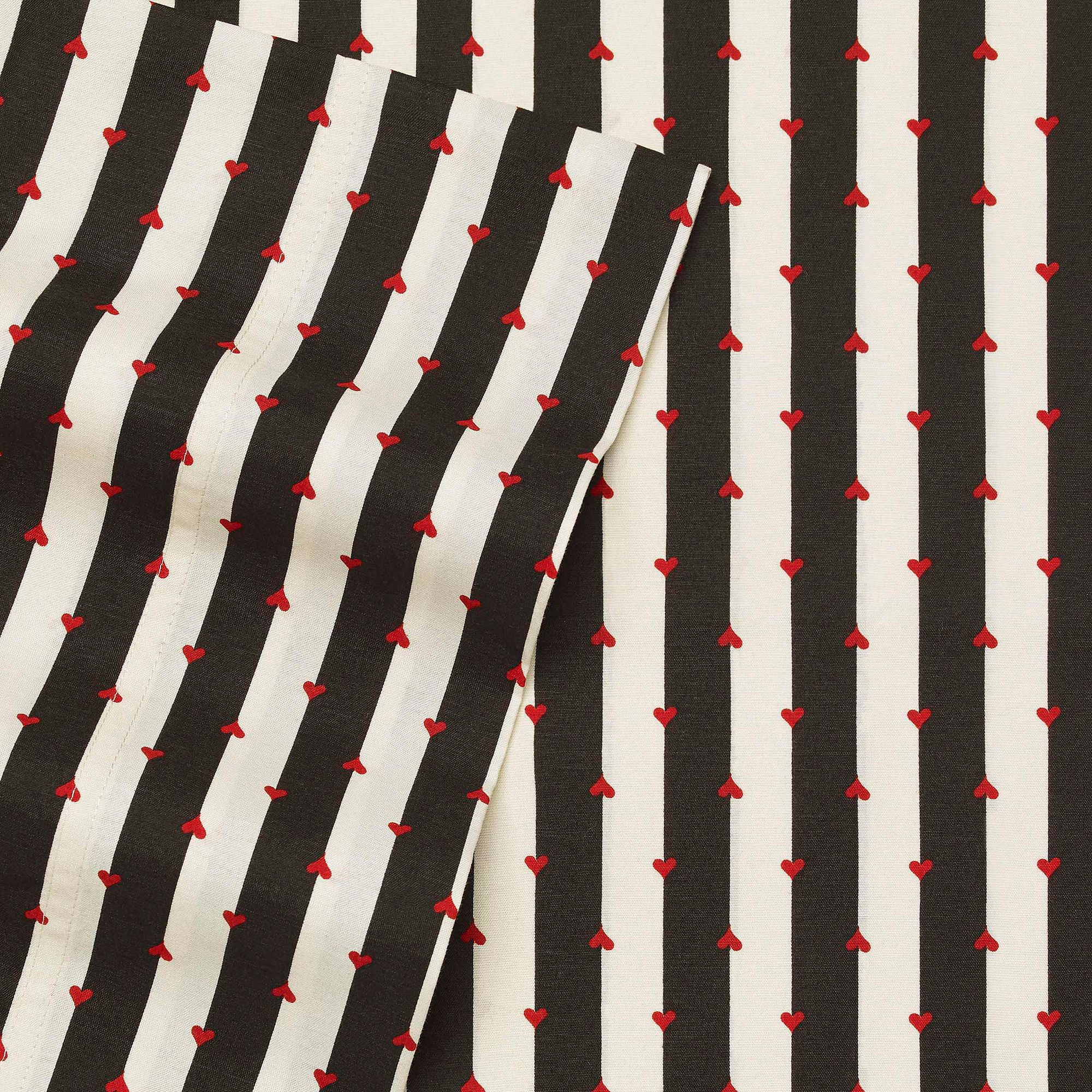 Betsey Johnson Printed Sheet Set, Black Stripe