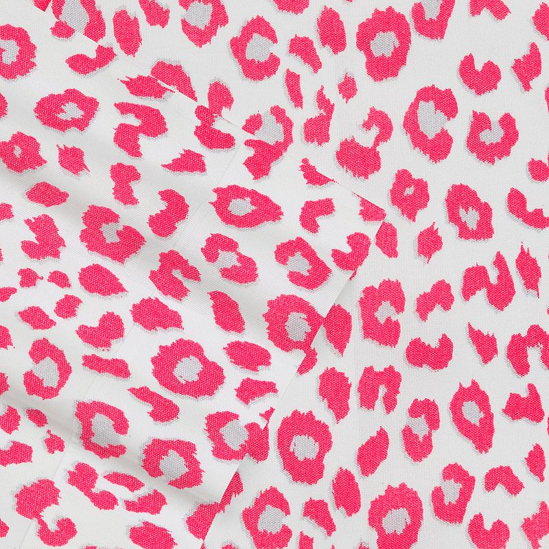 Betsey Johnson Printed Sheet Set, Pink, FULL SET