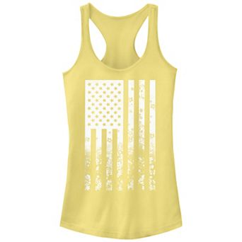 Juniors' Faded Camouflage American Flag Tank Top