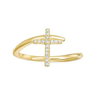Gemminded 10k Gold Diamond Accent Bypass Ring