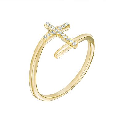 Gemminded 10k Gold Diamond Accent Bypass Ring