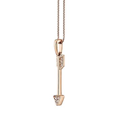 Gemminded 10k Gold Diamond Accent Arrow Pendant Necklace