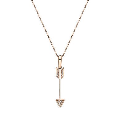 Gemminded 10k Gold Diamond Accent Arrow Pendant Necklace