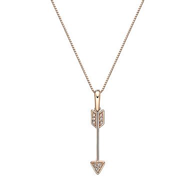 Gemminded 10k Gold Diamond Accent Arrow Pendant Necklace