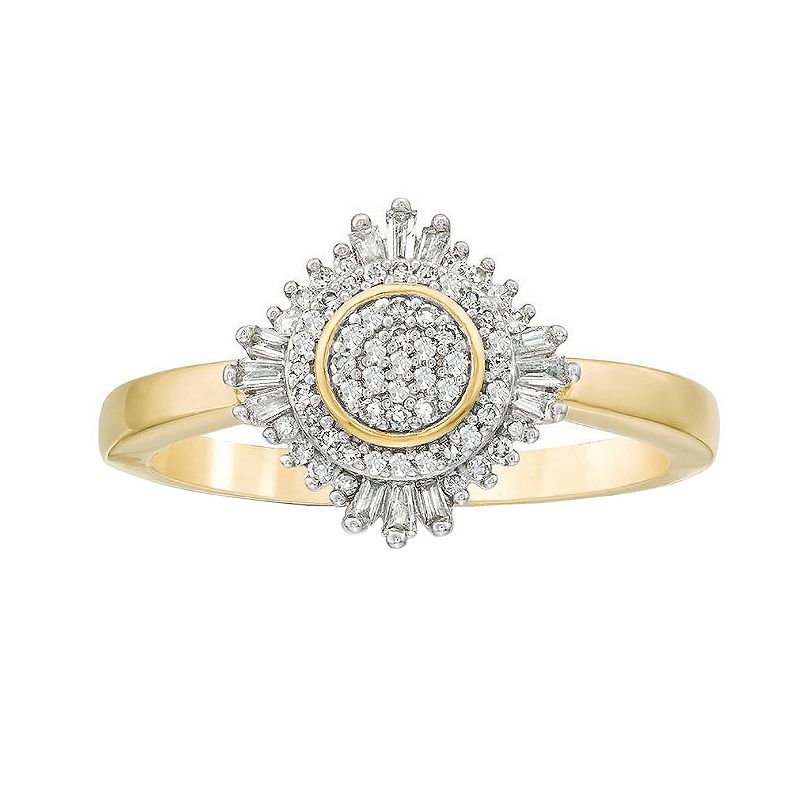 49709602 10k Gold 1/5 Carat T.W. Diamond Ring, Womens, Size sku 49709602