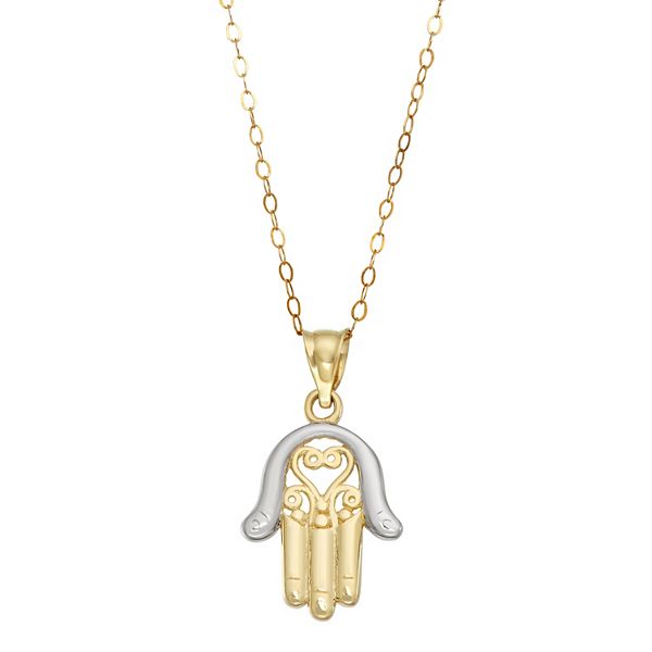 10k gold on sale hamsa pendant