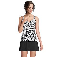 Women's Lands' End DDD-Cup Chlorine Resistant V-Neck Wireless Tankini  Swimsuit Top with Adjustable Straps