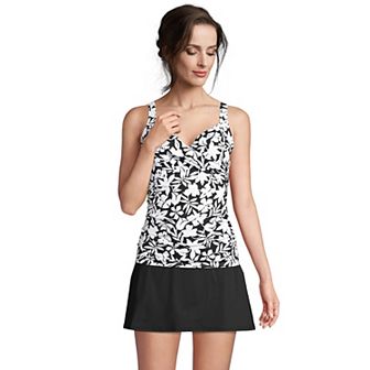 Women's Lands' End Surplice Underwire Tankini Swimsuit Top