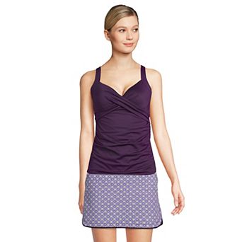 Women's Lands' End Surplice Underwire Tankini Swimsuit Top