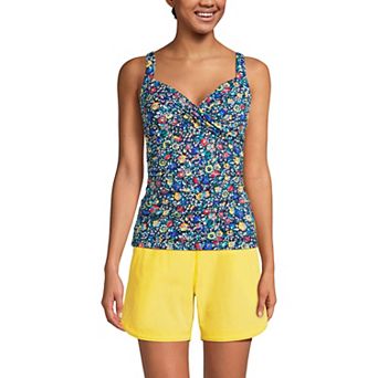 Women's Lands' End Surplice Underwire Tankini Swimsuit Top
