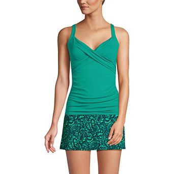 Women's Lands' End Surplice Underwire Tankini Swimsuit Top