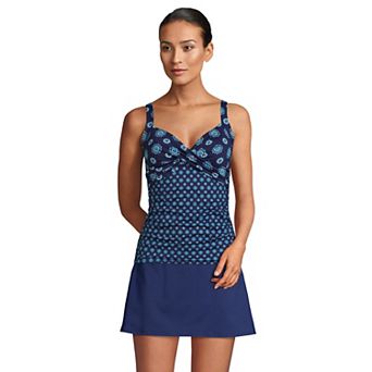 Women's Lands' End Surplice Underwire Tankini Swimsuit Top