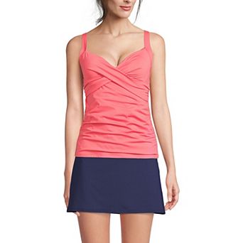 Women's Lands' End Surplice Underwire Tankini Swimsuit Top