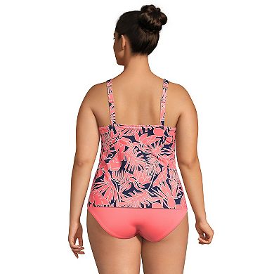 Plus Size Lands' End Bust Minimizer Squareneck Tankini Top