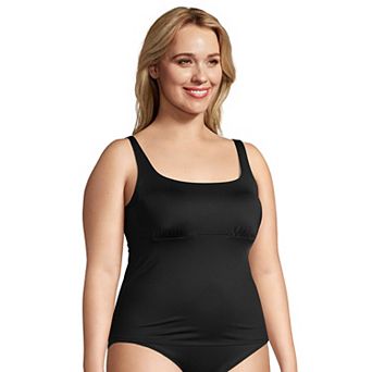 Plus Size Lands' End Bust Minimizer UPF 50 Tankini Swimsuit Top