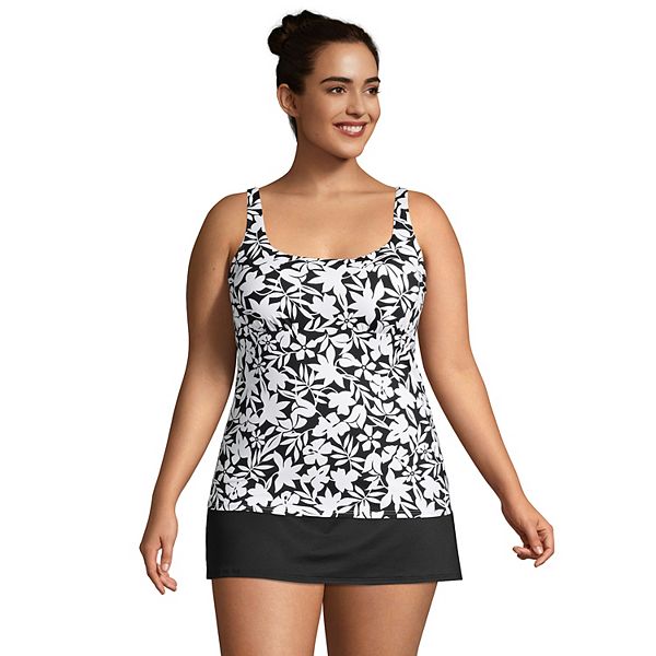 Plus Size Lands' End Bust Minimizer UPF 50 Tankini Swimsuit Top