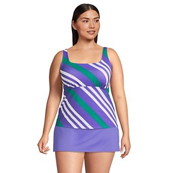 Plus Size Lands' End Bust Minimizer UPF 50 Tankini Swimsuit Top