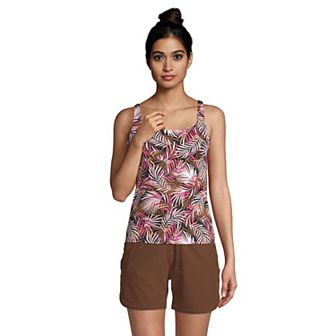 Women's Lands' End Bust Minimizer UPF 50 Underwire Tankini Swimsuit Top