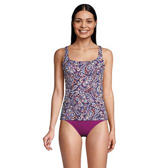 Women's Lands' End Bust Minimizer UPF 50 Underwire Tankini Swimsuit Top