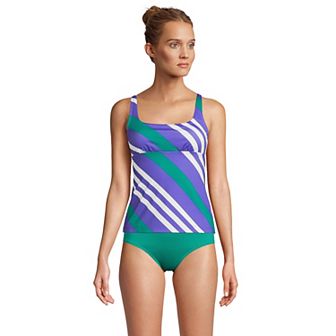 Women's Lands' End Bust Minimizer UPF 50 Underwire Tankini Swimsuit Top