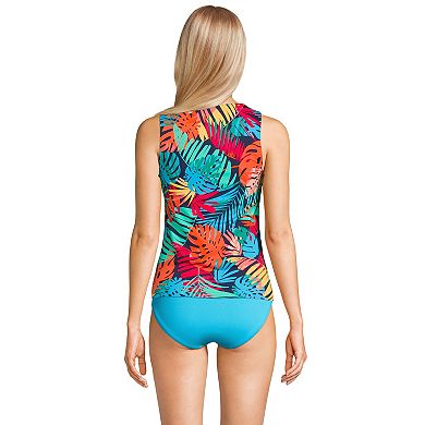 Women's Lands' End UPF 50 Bust Minimizer Tankini Top