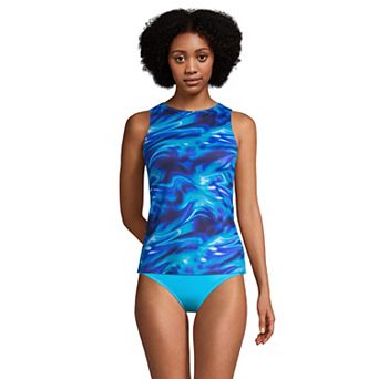 Women's Lands' End UPF 50 Bust Minimizer Tankini Swimsuit Top