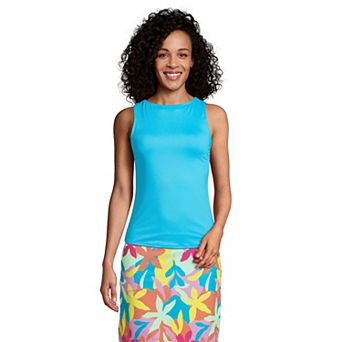 Women's Lands' End UPF 50 Bust Minimizer Tankini Swimsuit Top