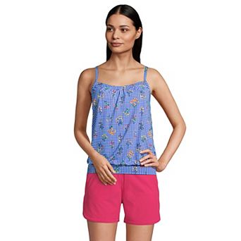 Women's Lands' End UPF 50 Blouson Tankini Swimsuit Top