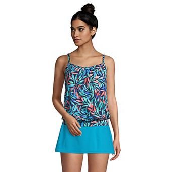 Women's Lands' End UPF 50 Blouson Tankini Swimsuit Top