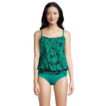 Women's Lands' End UPF 50 Blouson Tankini Swimsuit Top
