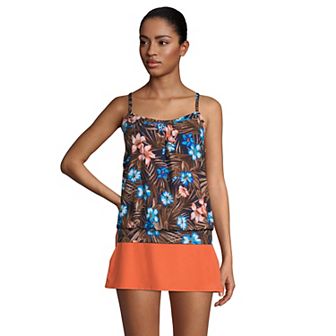 Women's Lands' End UPF 50 Blouson Tankini Swimsuit Top