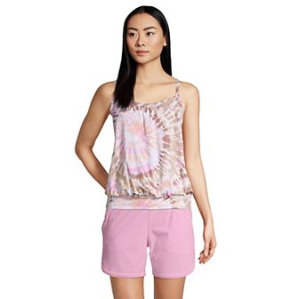 Women's Lands' End UPF 50 Blouson Tankini Swimsuit Top