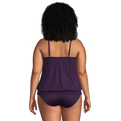 Plus Size Lands' End UPF 50 Blouson Tankini Top