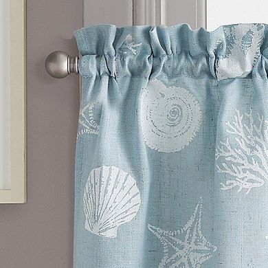 CHF Seashells Tier Window Curtain Pair