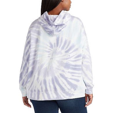 Plus Size Chaps Tie-Dye French Terry Hoodie