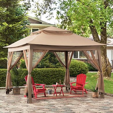 Sunjoy Gray Pop Up Portable Gazebo Outdoor Decor