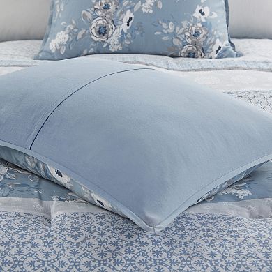 Madison Park Felicity 7-Piece Printed Cotton Comforter Set with Throw ...