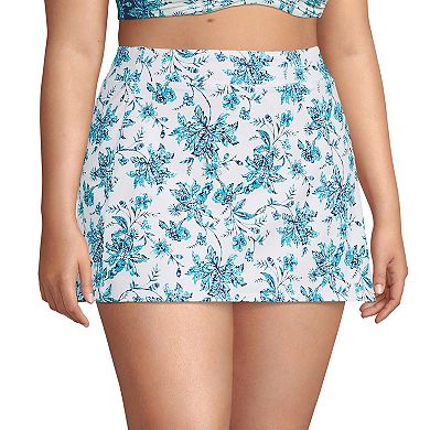 Plus Size Lands' End UPF 50 Tummy Slimmer Swim Skirt