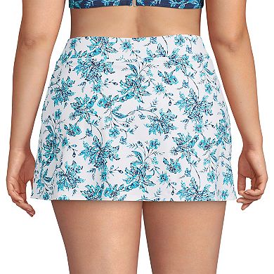 Plus Size Lands' End UPF 50 Tummy Slimmer Swim Skirt