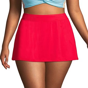 Plus Size Lands' End UPF 50 Tummy Slimmer Swim Skirt