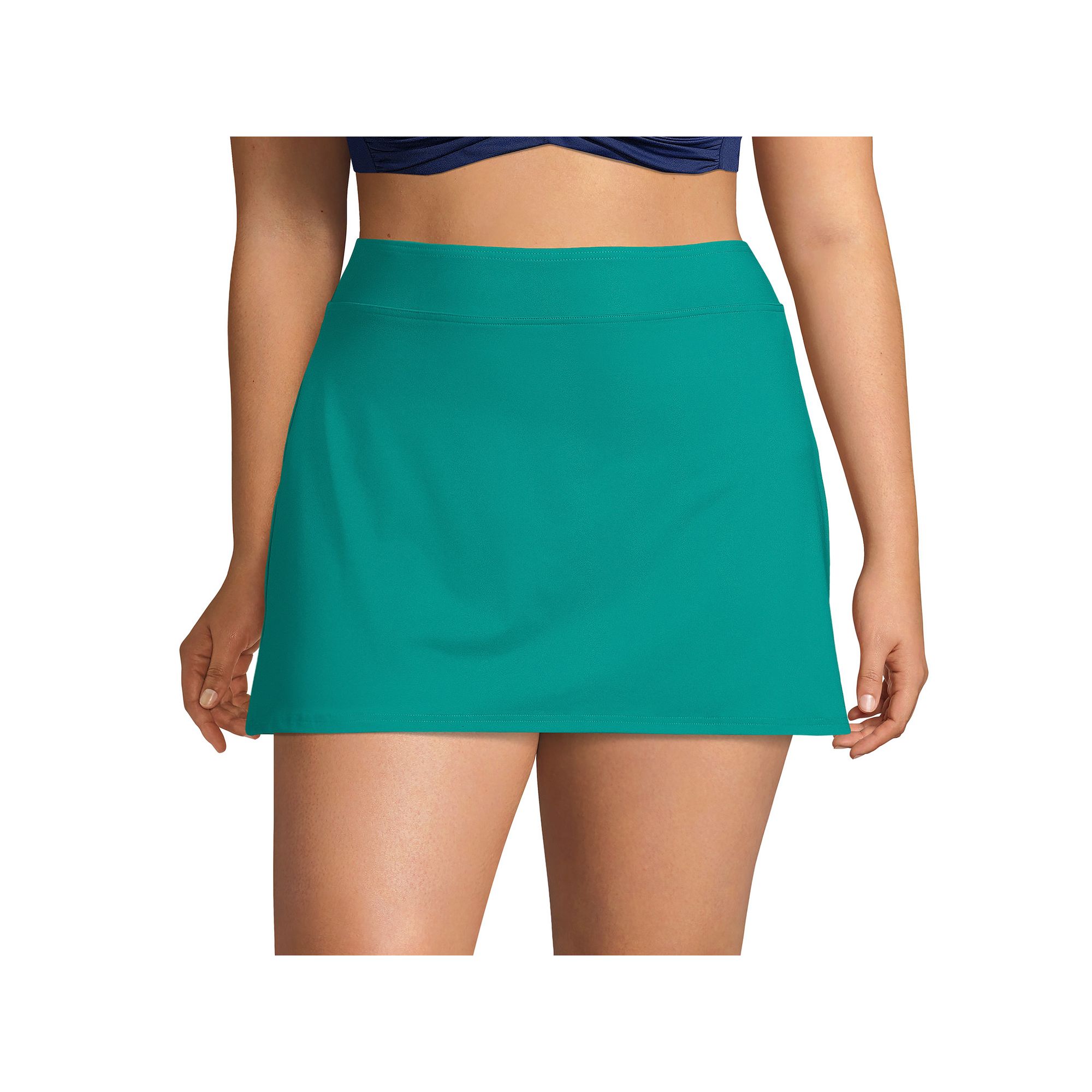 Plus Size Lands End UPF 50 Tummy Slimmer Swim Skirt, Womens, Size: 26 W, 