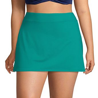 Plus Size Lands' End UPF 50 Tummy Slimmer Swim Skirt