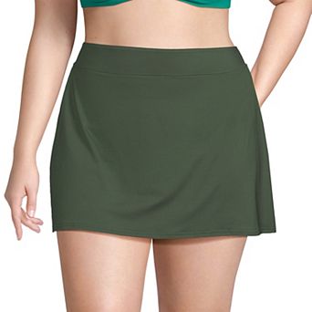 Plus Size Lands' End UPF 50 Tummy Slimmer Swim Skirt