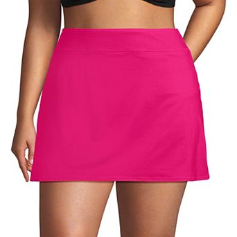 Plus Size Lands' End UPF 50 Tummy Slimmer Swim Skirt