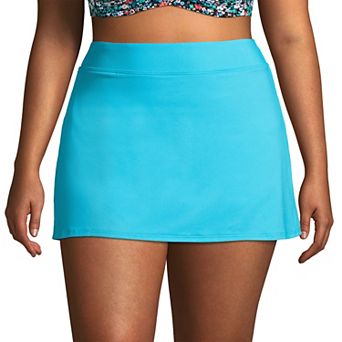 Plus Size Lands' End UPF 50 Tummy Slimmer Swim Skirt