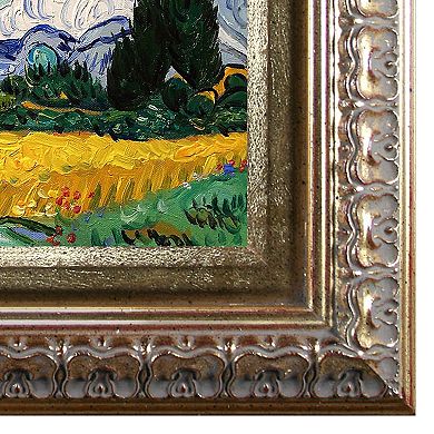 La Pastiche Wheat Field with Cypresses Vincent Van Gogh Framed Wall Art