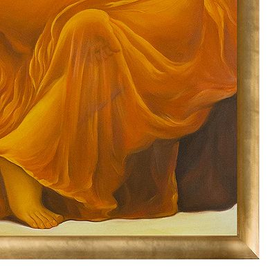 La Pastiche Flaming June Lord Frederic Leighton Framed Canvas Wall Art
